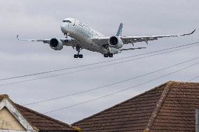 Cathay Pacific Airbus A350 Landing