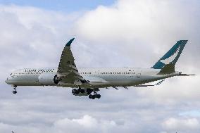 Cathay Pacific Airbus A350 Landing