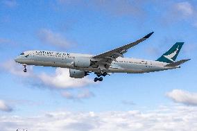 Cathay Pacific Airbus A350 Landing