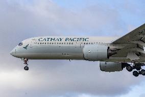 Cathay Pacific Airbus A350 Landing