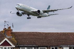 Cathay Pacific Airbus A350 Landing