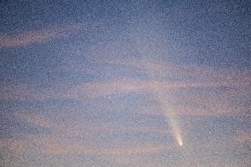 Comet Tsuchinshan-ATLAS (C/2023 A3) Appears Over Torre Squillace, Italy