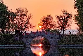 Qiachuan Wetland in The Yellow River in Weinan