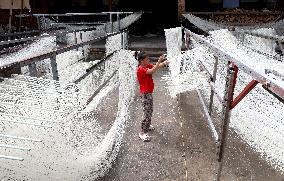 Villagers Dry Noodles at Farm Houses in Fuzhou