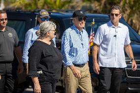 President Joe Biden Arrives At Albert Whitted Airport - FL