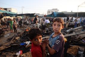 Aftermath of Israeli Airstrike in Gaza, Palestine