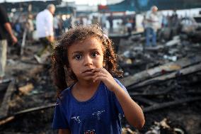 Aftermath of Israeli Airstrike in Gaza, Palestine