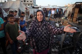 Aftermath of Israeli Airstrike in Gaza, Palestine