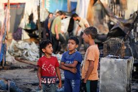 Aftermath of Israeli Airstrike in Gaza, Palestine