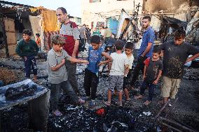 Aftermath of Israeli Airstrike in Gaza, Palestine