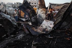 Aftermath of Israeli Airstrike in Gaza, Palestine