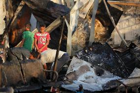 Aftermath of Israeli Airstrike in Gaza, Palestine