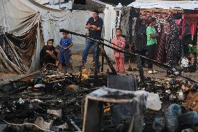 Aftermath of Israeli Airstrike in Gaza, Palestine