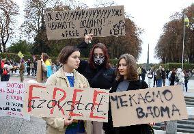 Regular rally in support of Ukrainian POWs in Kyiv