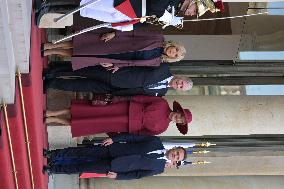 Belgian Royal Couple Received At Elysee - Paris