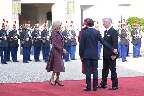 Belgian Royal Couple Received At Elysee - Paris