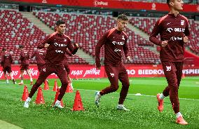 Team Poland before UEFA Nations League match against Croatia