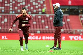 Team Poland before UEFA Nations League match against Croatia