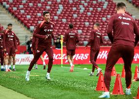 Team Poland before UEFA Nations League match against Croatia