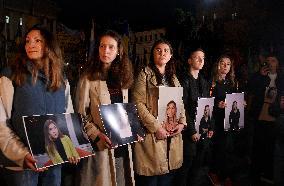 Activists pay tribute to Ukrainian journalist Viktoria Roshchyna in Kyiv