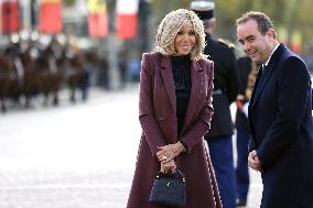 Belgian Royal Couple Attend A Ceremony At The Arc De Triomphe - Paris