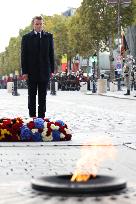 Belgian Royal Couple Attend A Ceremony At The Arc De Triomphe - Paris