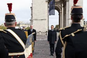 Belgian Royal Couple Attend A Ceremony At The Arc De Triomphe - Paris