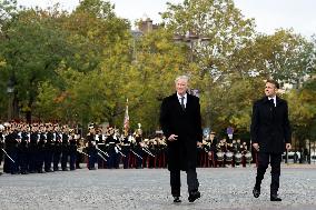 Belgian Royal Couple Attend A Ceremony At The Arc De Triomphe - Paris