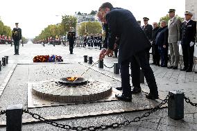 Belgian Royal Couple Attend A Ceremony At The Arc De Triomphe - Paris