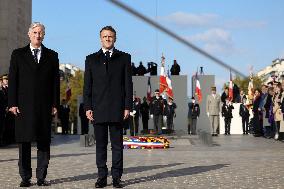 Belgian Royal Couple Attend A Ceremony At The Arc De Triomphe - Paris