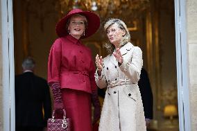 Belgian Royal Couple Received To Lunch At Matignon - Paris