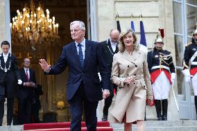 Belgian Royal Couple Received To Lunch At Matignon - Paris