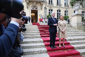 Belgian Royal Couple Received To Lunch At Matignon - Paris