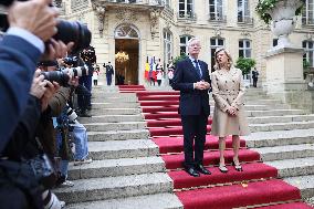 Belgian Royal Couple Received To Lunch At Matignon - Paris