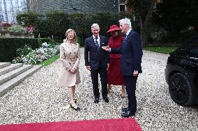 Belgian Royal Couple Received To Lunch At Matignon - Paris