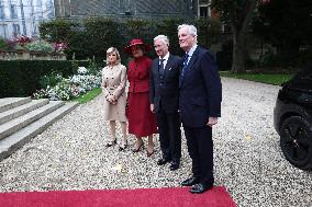 Belgian Royal Couple Received To Lunch At Matignon - Paris