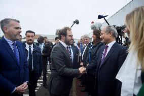 French Minister for the Economy Visits Sanofi - Lisieux - France