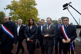 French Minister for the Economy Visits Sanofi - Lisieux - France