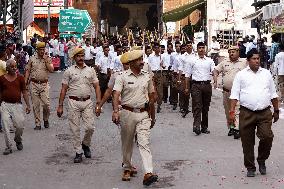 Members of the RSS March To Mark Dussehra Festival - Ajmer