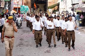 Members of the RSS March To Mark Dussehra Festival - Ajmer