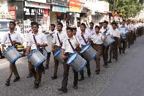 Members of the RSS March To Mark Dussehra Festival - Ajmer