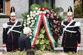 The Memorial Ceremony At The Monument For The Massacre Of The Little Martyrs Of Gorla