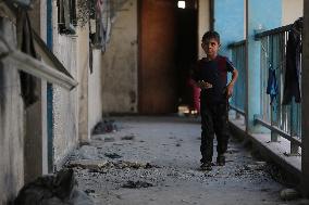 Israeli Attack On Nuseirat Camp School - Gaza