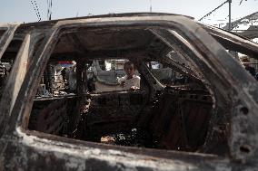 Israeli airstrike on displaced camp in Al-Aqsa Hospital - Deir Al-Balah