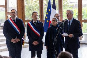 Michel Barnier Pays Tribute to Samuel Paty - Conflans St. Honorine