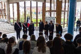 Michel Barnier Pays Tribute to Samuel Paty - Conflans St. Honorine