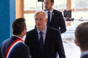 Michel Barnier Pays Tribute to Samuel Paty - Conflans St. Honorine