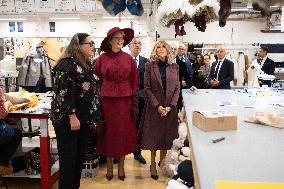 Queen Mathilde and Brigitte Macron visit the Opera Garnier - Paris