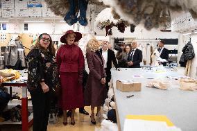 Queen Mathilde and Brigitte Macron visit the Opera Garnier - Paris