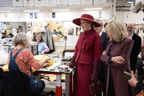 Queen Mathilde and Brigitte Macron visit the Opera Garnier - Paris